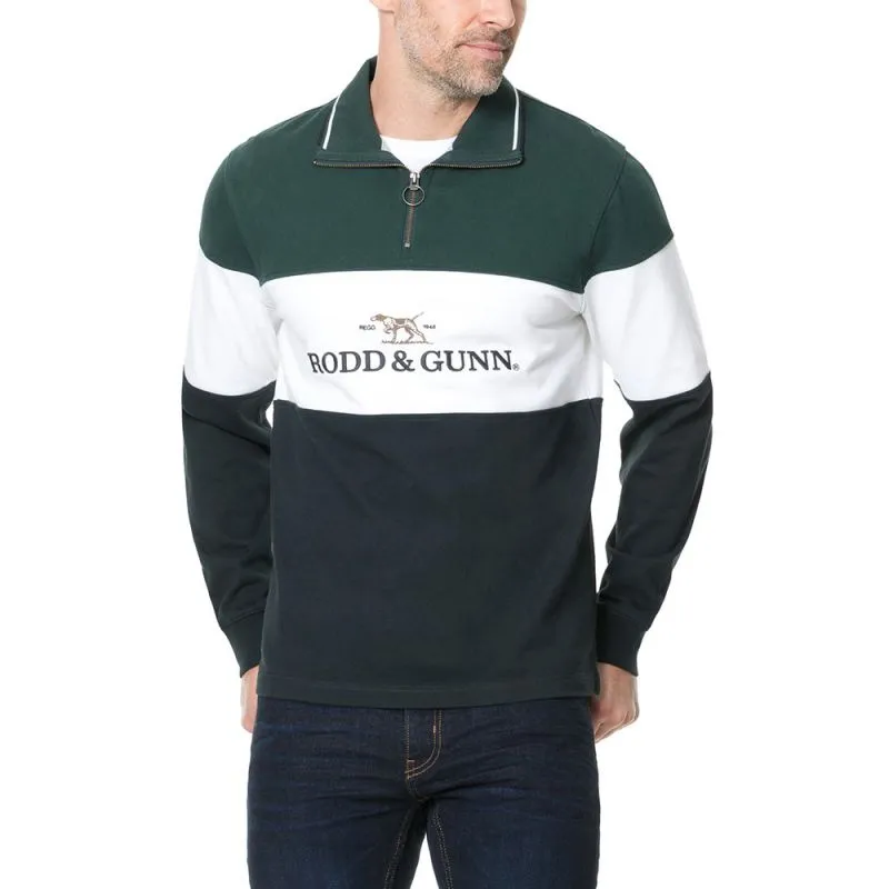 Rodd & Gunn Foresters Peak 1/4 Zip Jumper - Forest