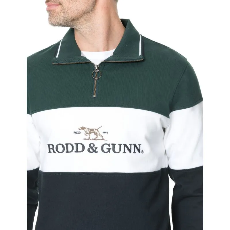 Rodd & Gunn Foresters Peak 1/4 Zip Jumper - Forest