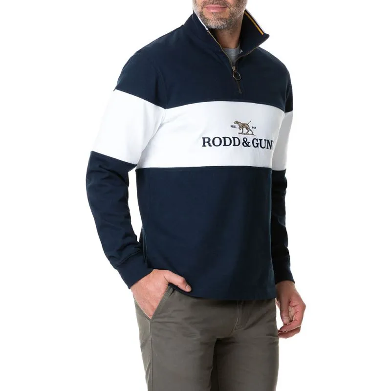 Rodd & Gunn Foresters Peak 1/4 Zip Jumper  - Midnight