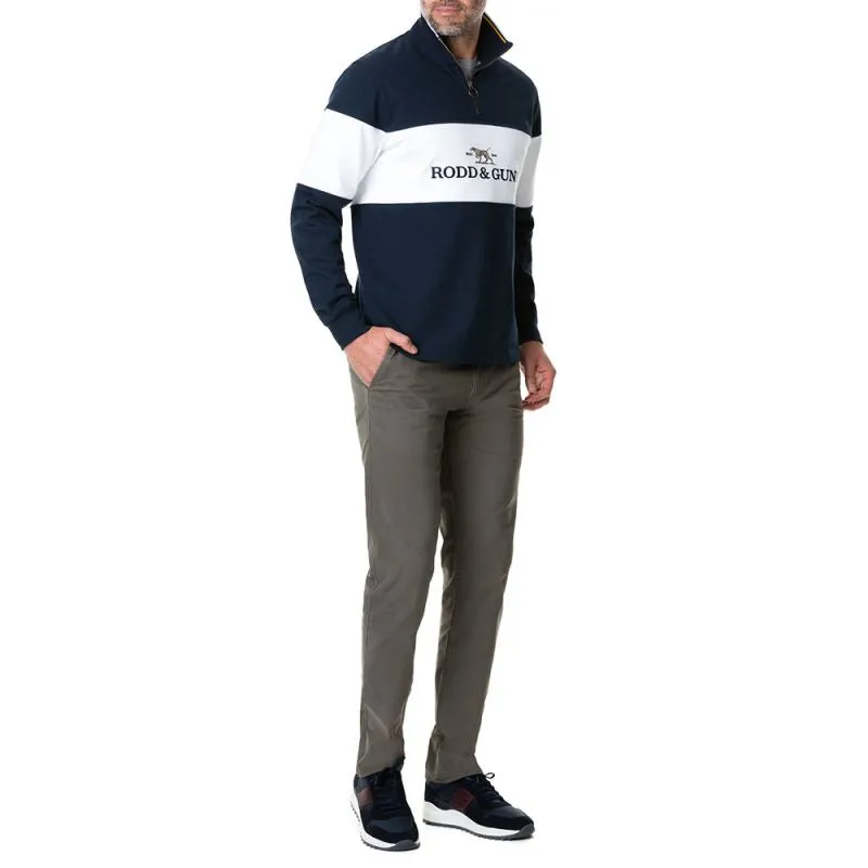 Rodd & Gunn Foresters Peak 1/4 Zip Jumper  - Midnight