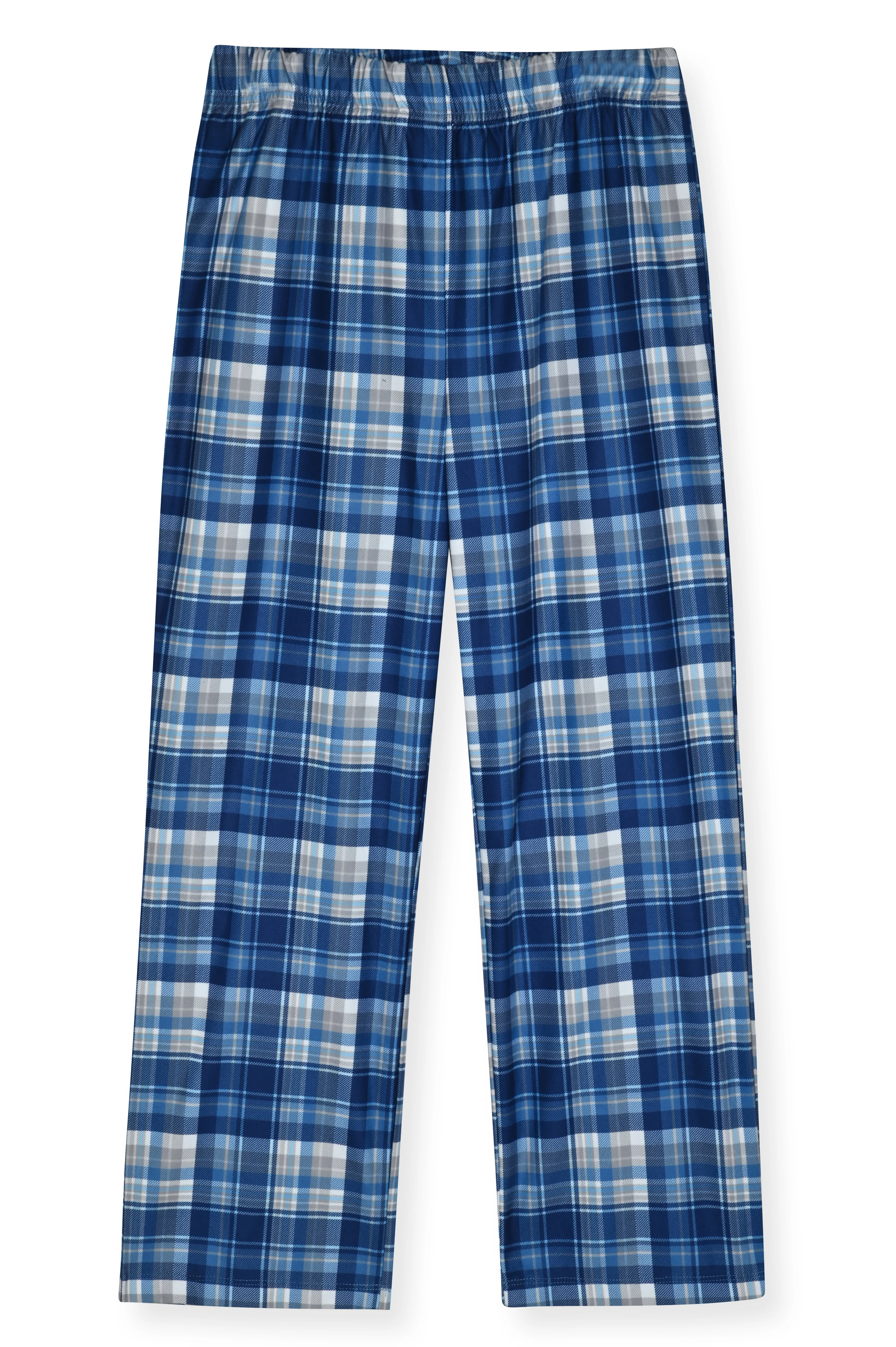 Sleep On It Boys Pajama 2-Piece Jersey Coat Sets - Blue Plaid