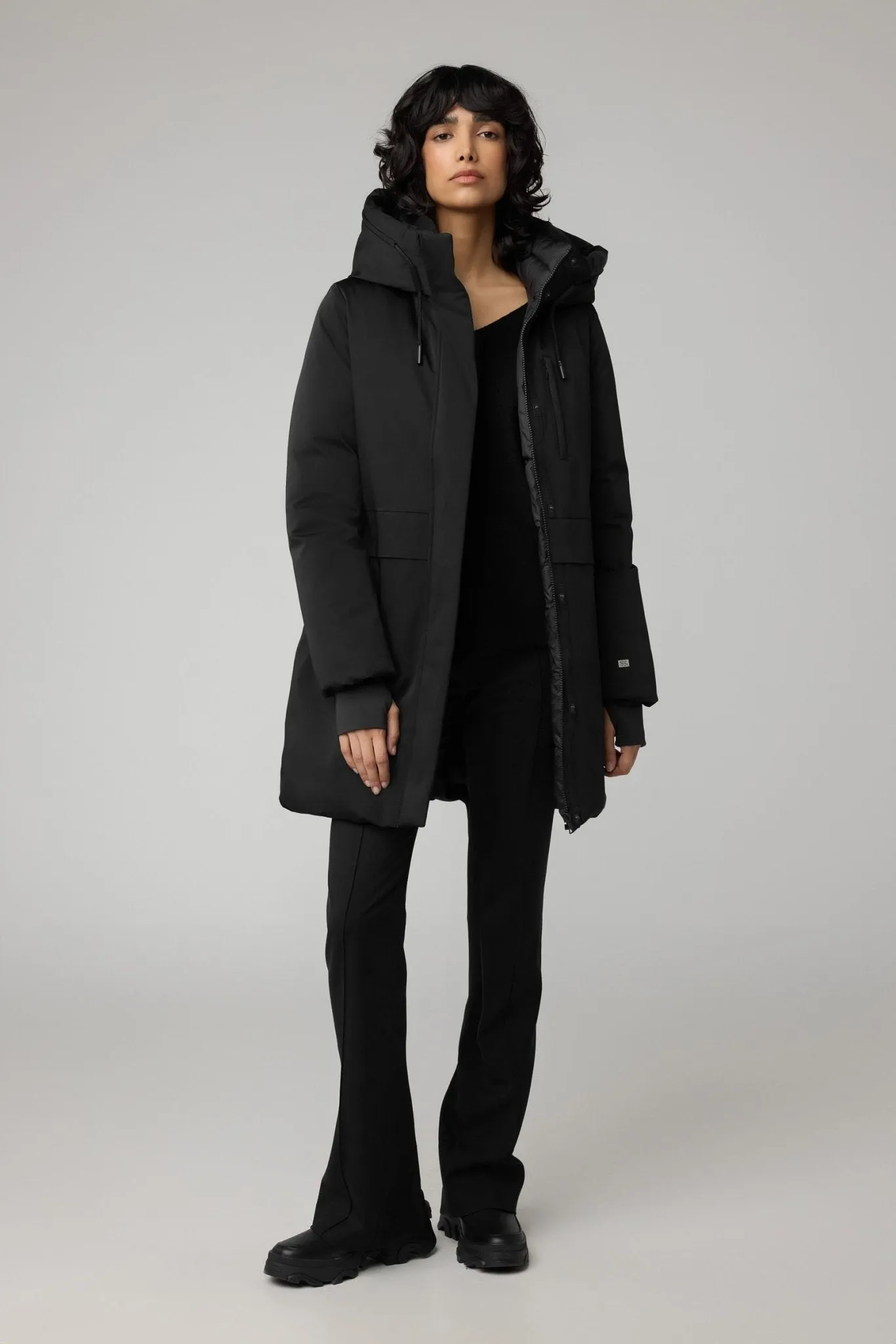 SOIA&KYO ROXANN - Straight-Fit Classic Down Coat With Hood