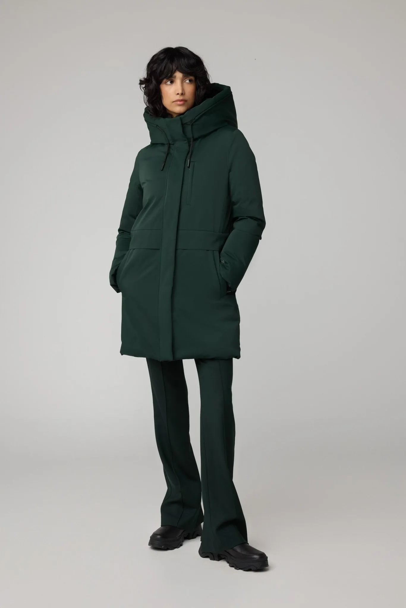 SOIA&KYO ROXANN - Straight-Fit Classic Down Coat With Hood