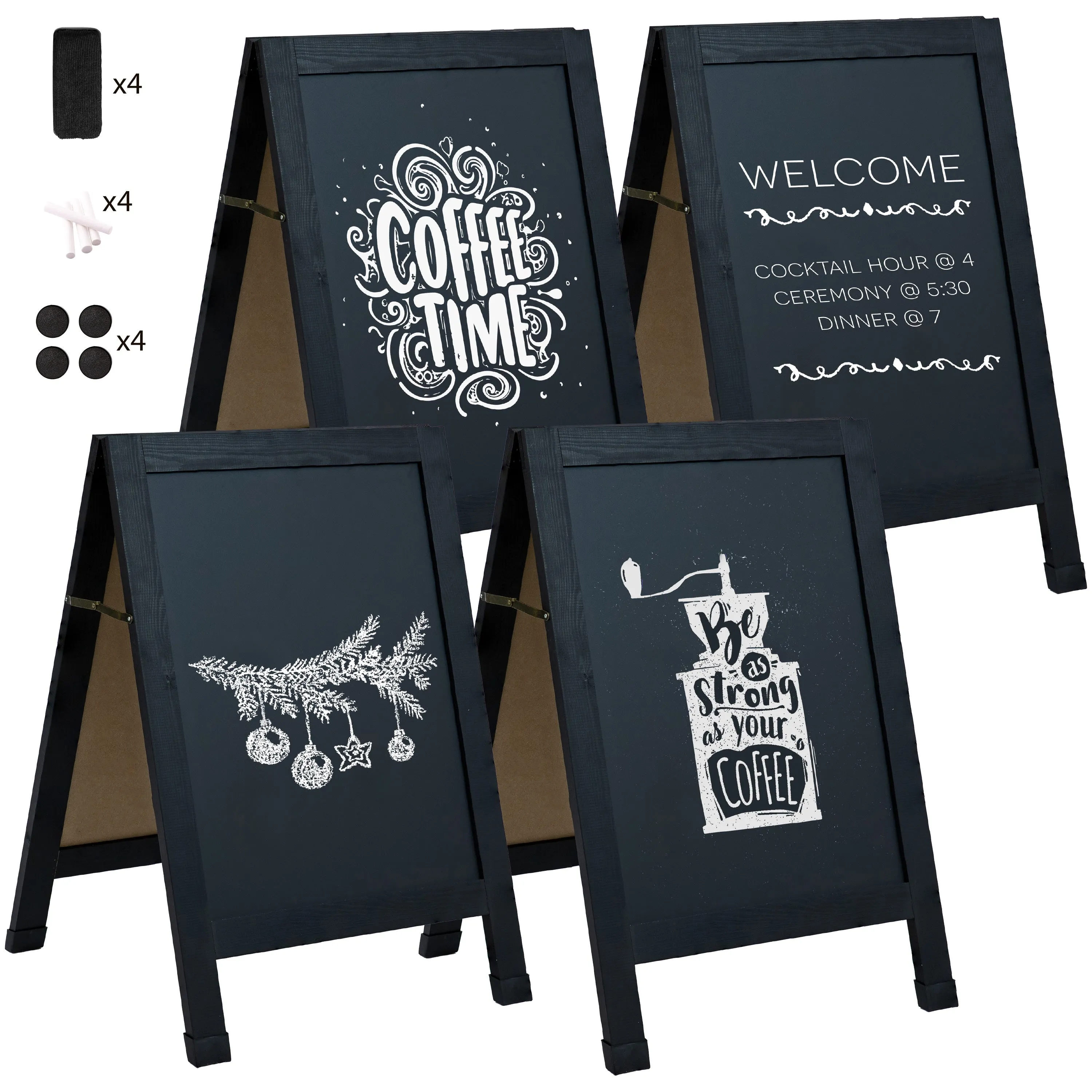 Sunnydaze 30" x 20" A-Frame Chalkboard Sign