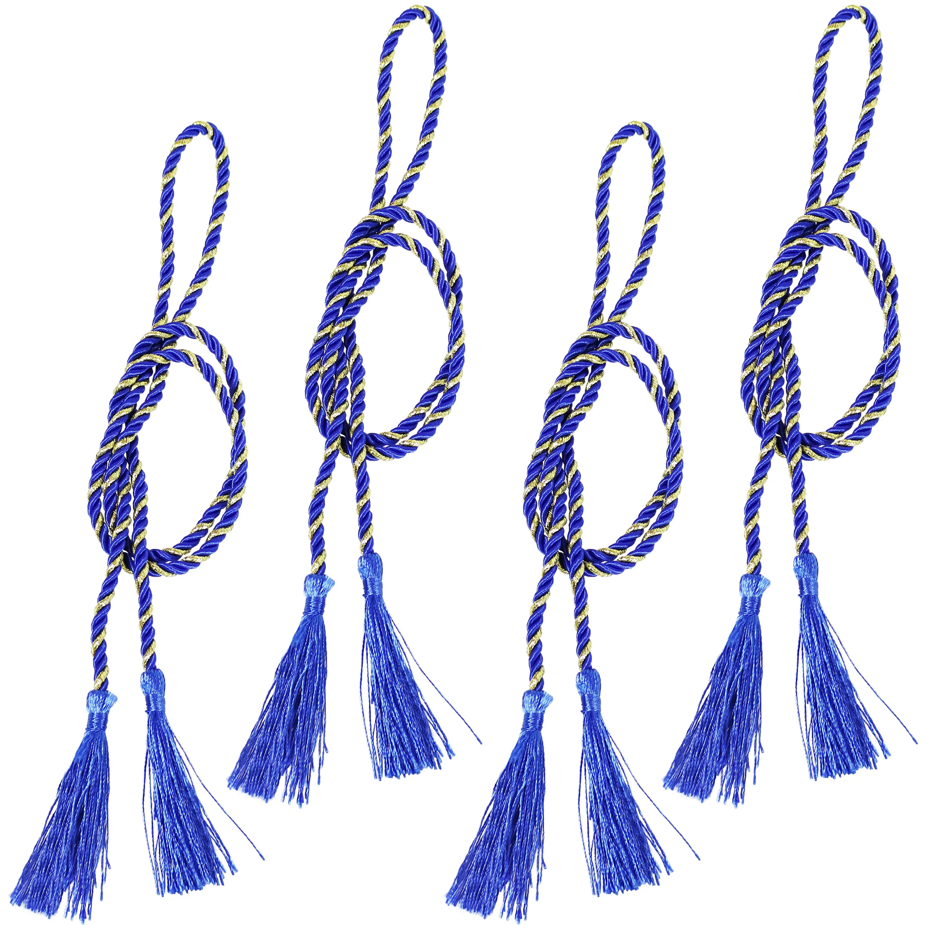 Sunnydaze Indoor/Outdoor Rope Curtain Tiebacks with Tassels