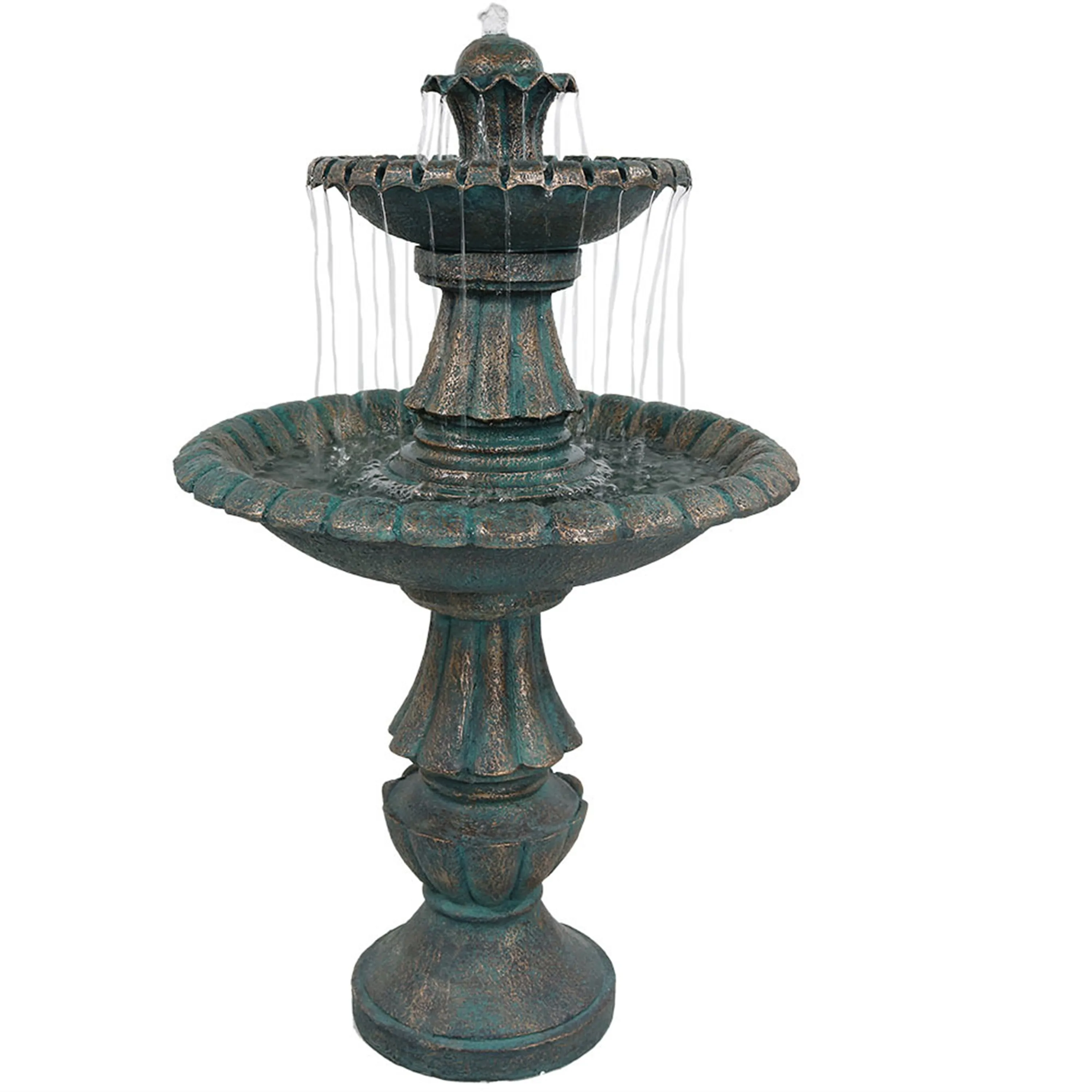 Sunnydaze Nouveau Tiered Garden Water Fountain - 41" H