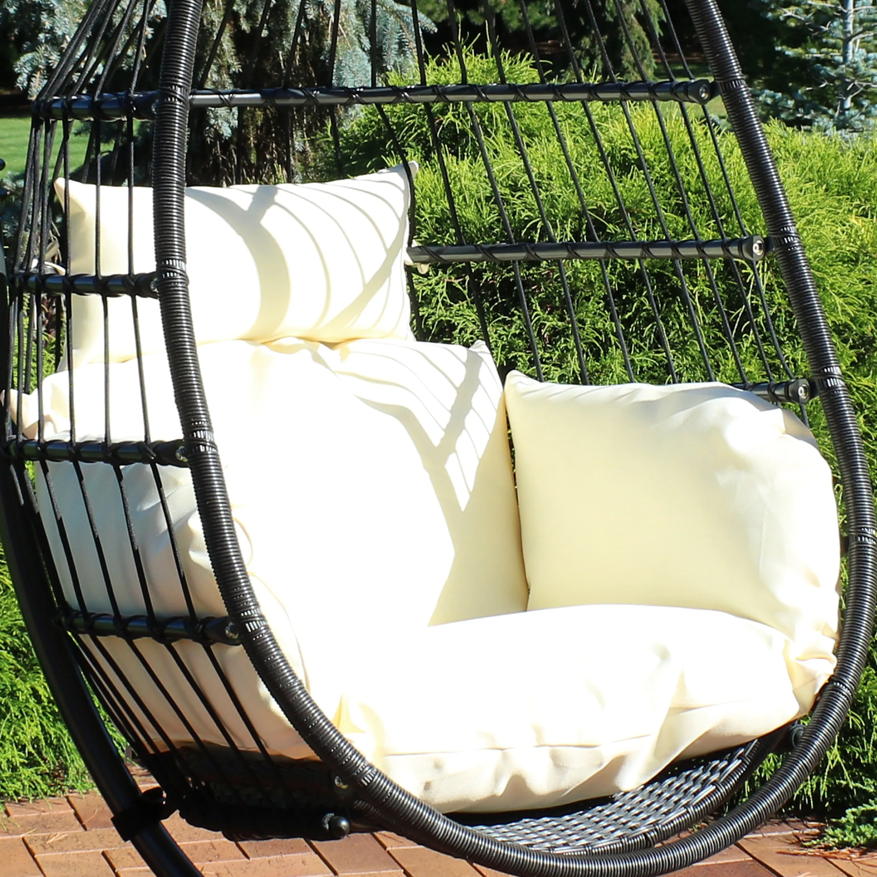 Sunnydaze Outdoor Egg Chair Cushion Replacement for Penelope and Oliver