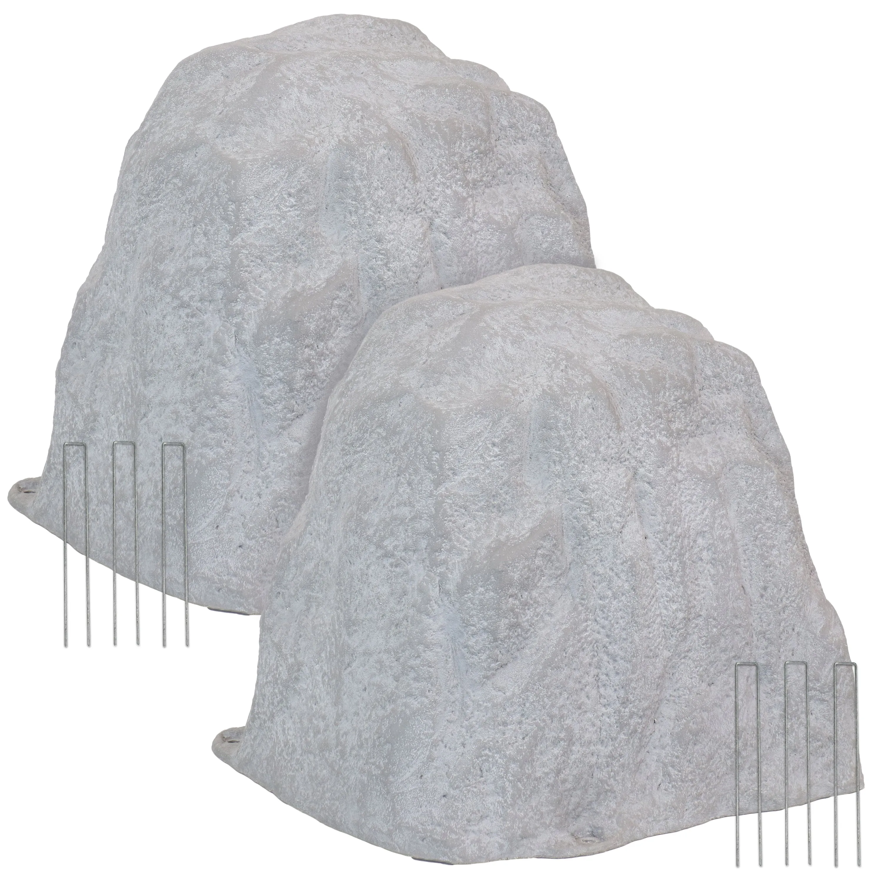 Sunnydaze Polyresin Landscape Rock Cover with Stakes