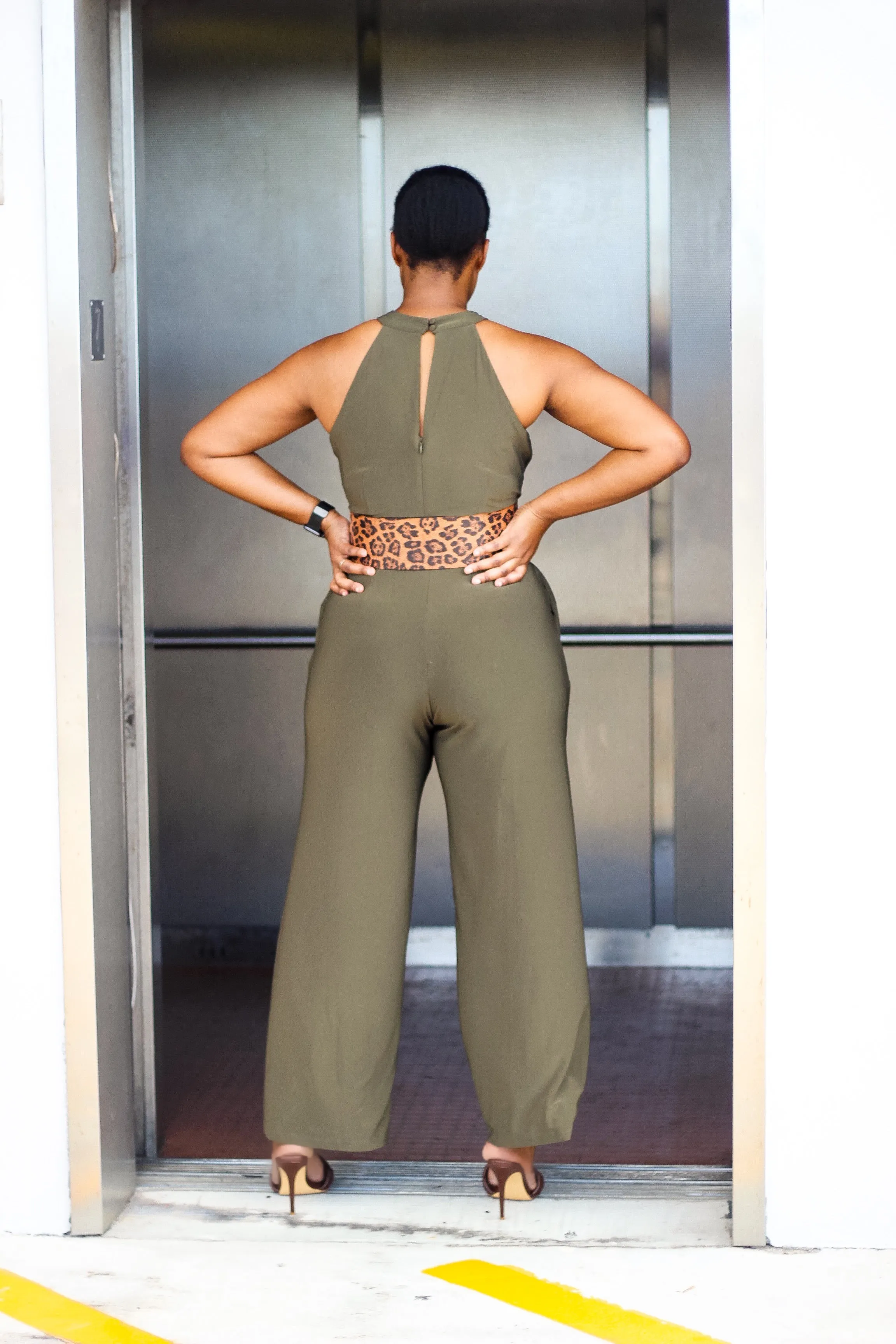 Take Me Out Jumpsuit-Olive