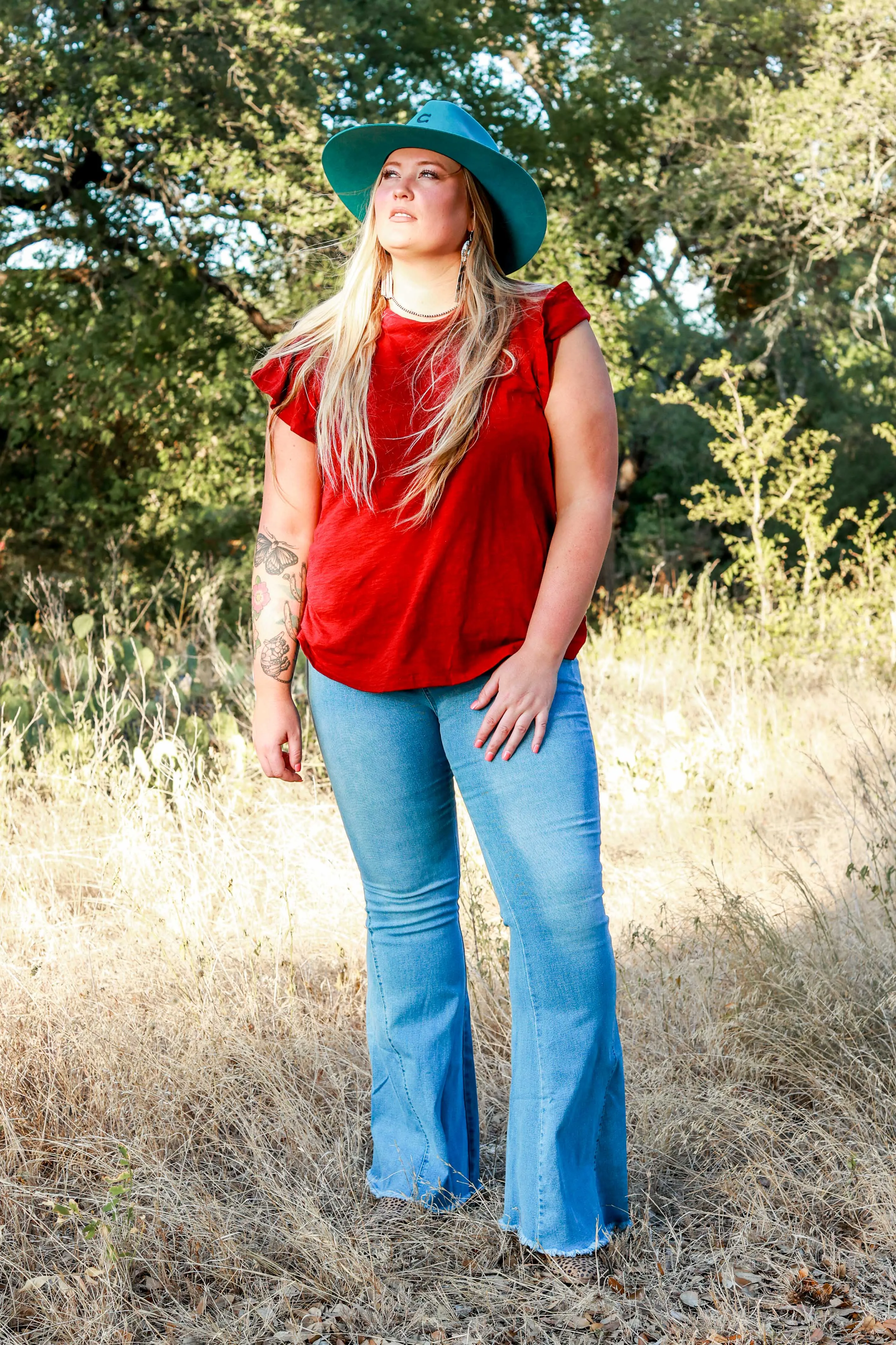 The Jolene Light Wash High Flare Jeans