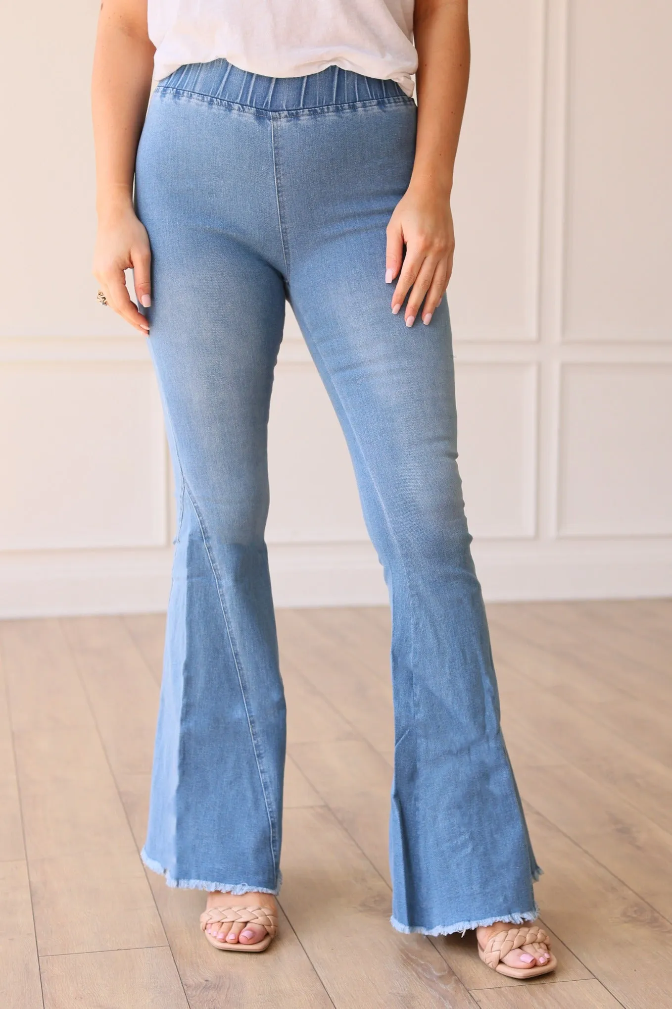 The Jolene Light Wash High Flare Jeans