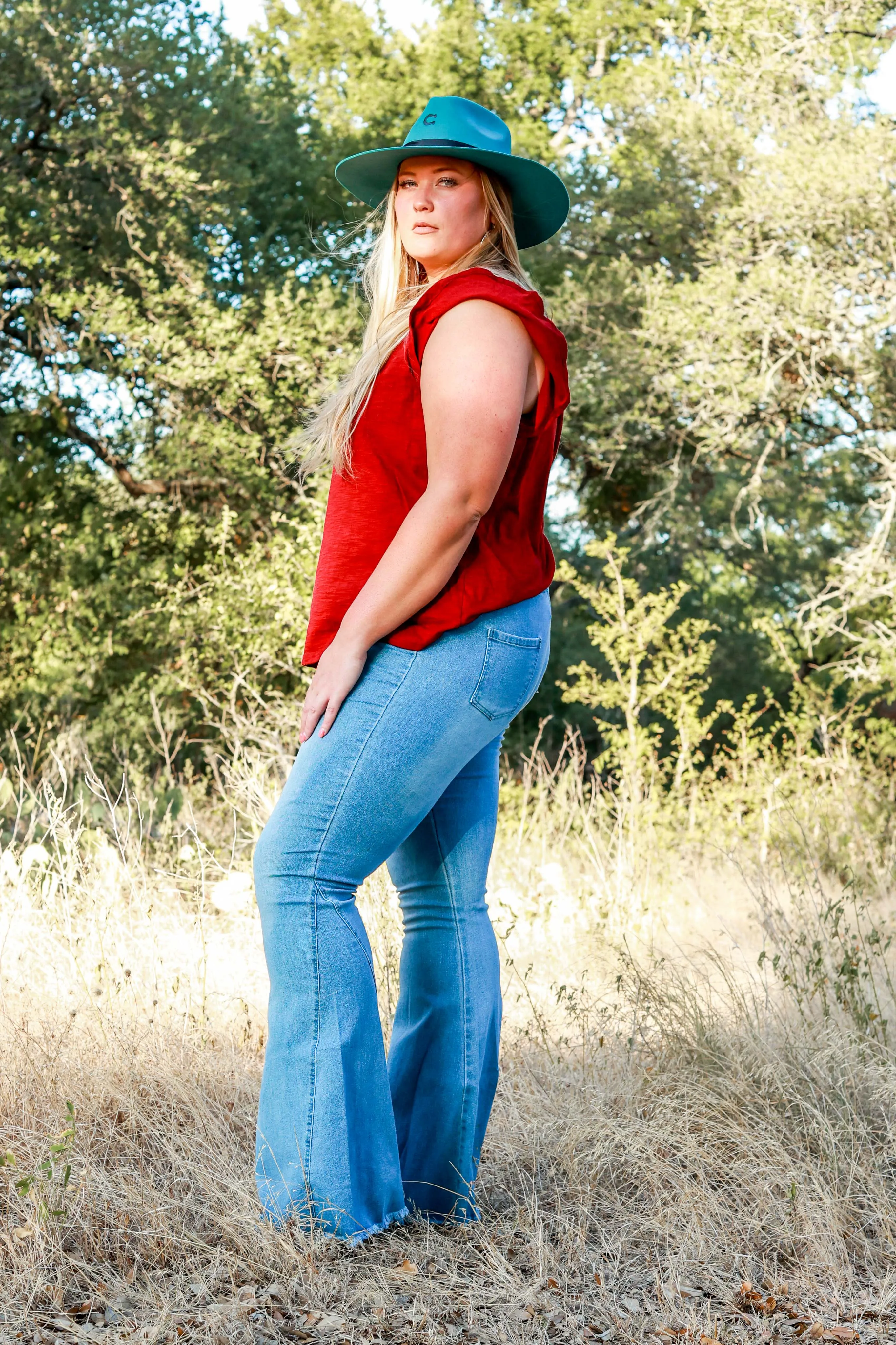 The Jolene Light Wash High Flare Jeans