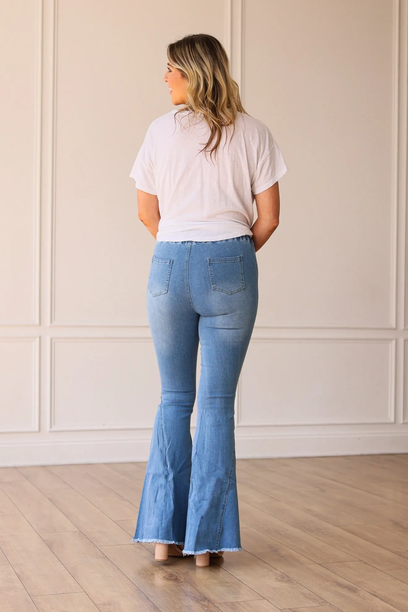 The Jolene Light Wash High Flare Jeans