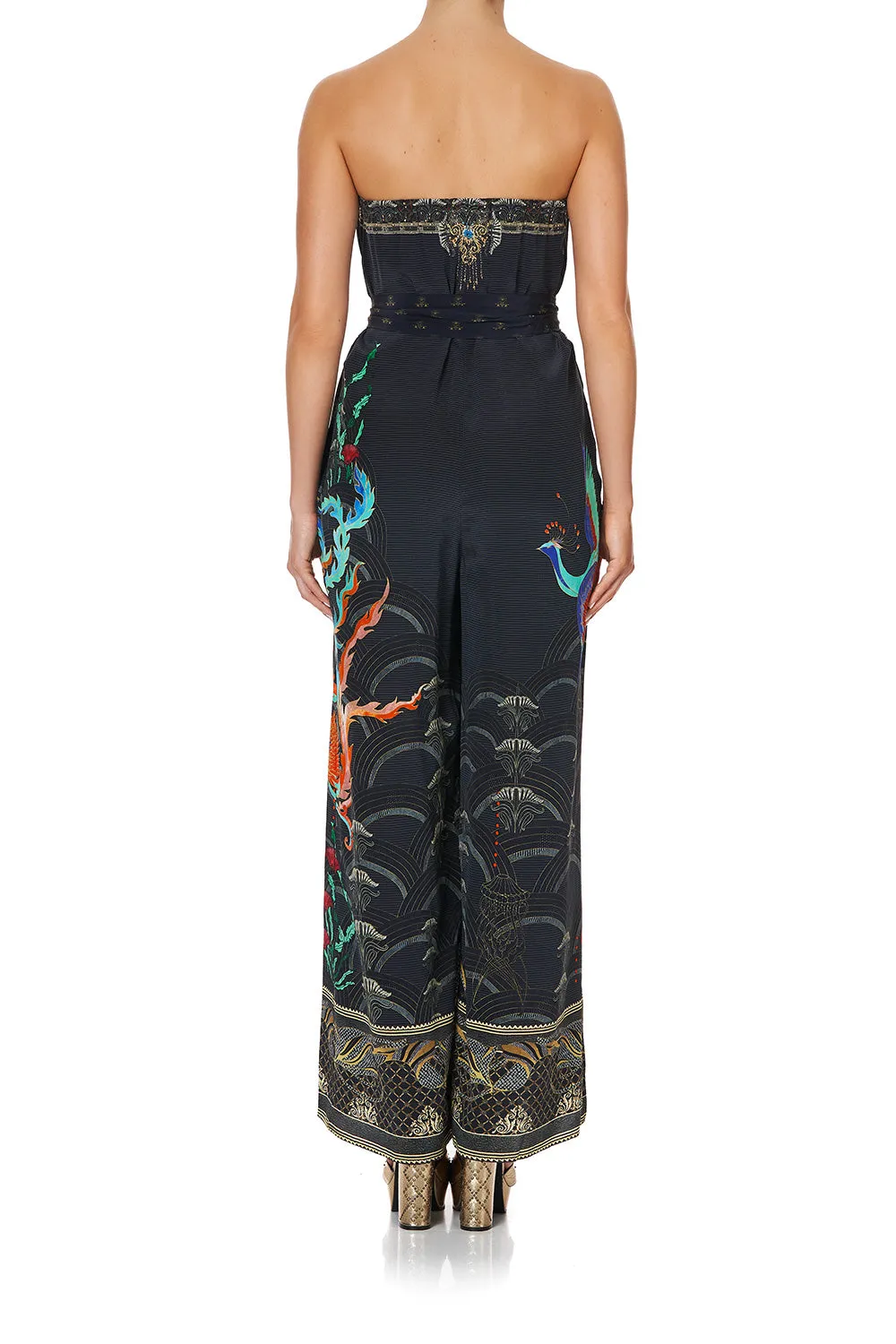 TIE WAIST STRAPLESS JUMPSUIT WISE WINGS