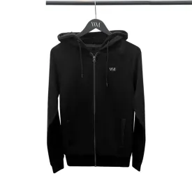 Unisex Organic Cotton Zip-Up Hoodie in black