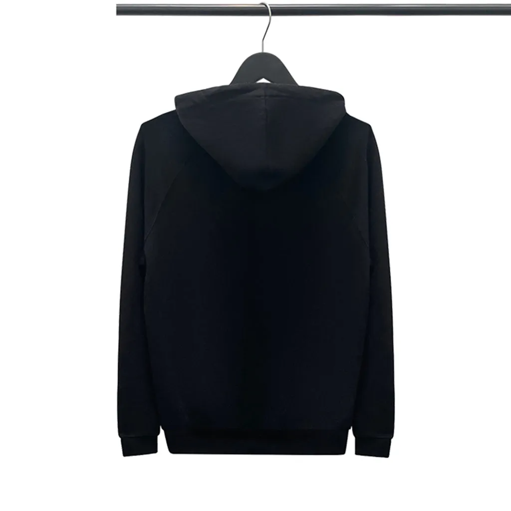 Unisex Organic Cotton Zip-Up Hoodie in black