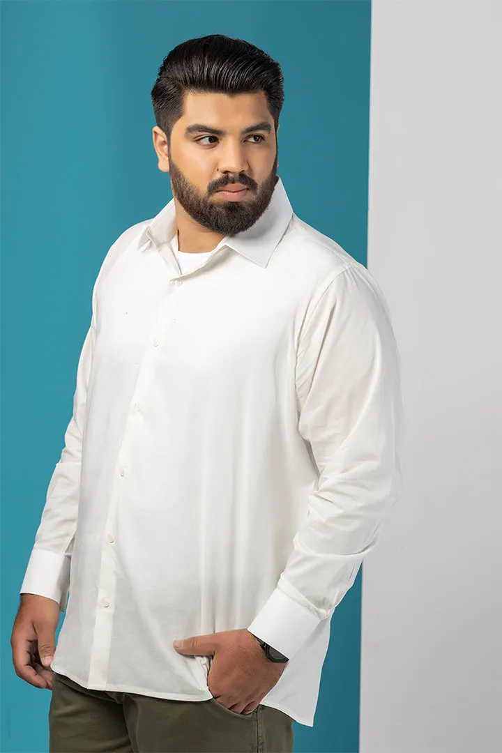 White Formal Shirt (Plus Size) - P22 - MS0019P