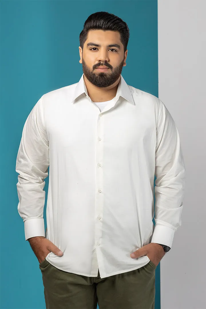 White Formal Shirt (Plus Size) - P22 - MS0019P