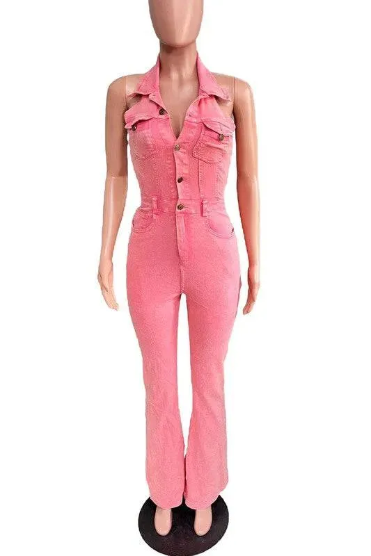 WOMEN FASHION DENIM JUMPSUIT