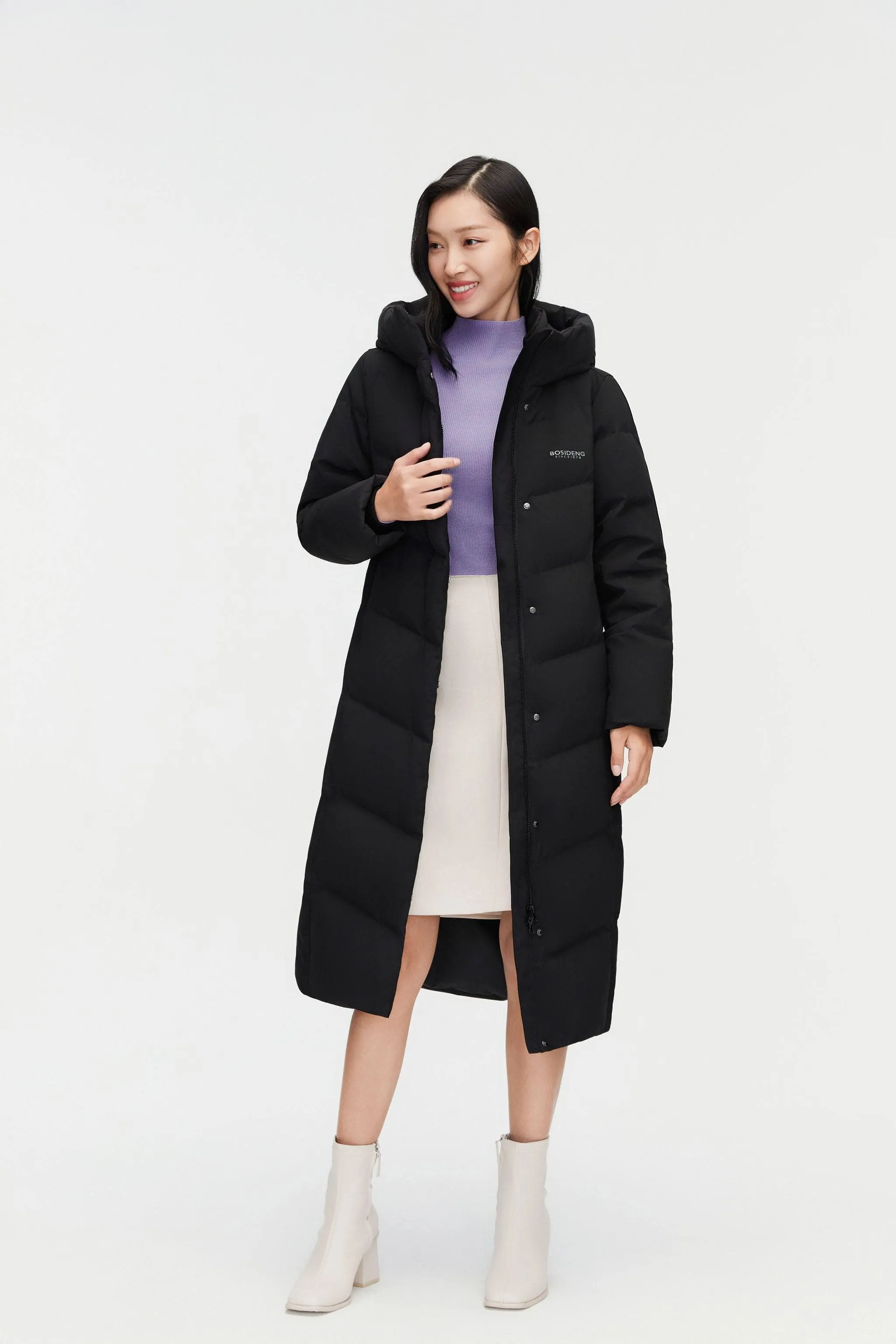 Women's Classic Casual Full Length Down Coat 5176